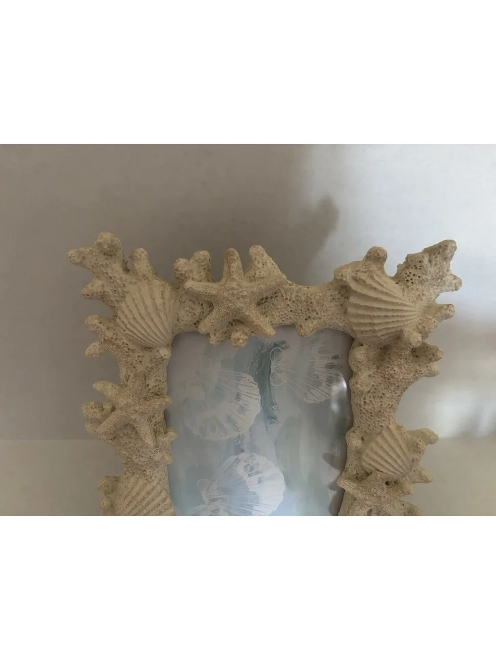 Coastal Coral Picture 8” X 6” (for 4x6 Photo) Beach House Sea Shell Starfish